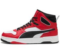 PUMA RBD Break MID - Sneaker unisex, colore: bianco e nero, per tutti i tempi, rosso, taglia 42, Puma White PUMA Black for All Time Red, 47 EU