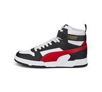 PUMA RBD Game, Sneaker Unisex - Adulto, White High Risk Red Black Team Gold, 44.5 EU