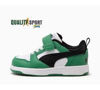 Puma Rebound Bianco Verde Nero Scarpe Infant Bambino Sportive Sneakers 397420 05