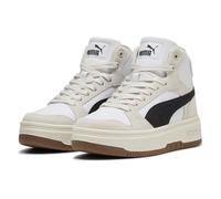 PUMA Rebound Femme Mid SD, Scarpe da Ginnastica Donna, Bianco Nero Satinato Avorio, 38 EU