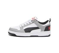 PUMA Rebound Layup Lo SL Jr, Scarpe da Ginnastica, White Black Concrete Gray for all Time Red, 38.5 EU