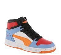 Puma Rebound Layup Mid Shoes, Scarpe da Ginnastica, White Rickie Orange Team Azzurro Nero Ss25, 36 EU
