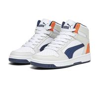 PUMA Rebound Layup SL Jr, Scarpe da Ginnastica, White Persian Blue Sedate Gray Hot Heat, 39 EU