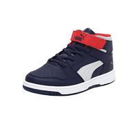 PUMA Rebound Layup Sl V Ps Sneaker, Sneaker, Unisex - Bambini e ragazzi, Blu (Peacoat/Gray Violet/High Risk Red/Puma White), 30 EU