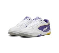 Puma Rebound Retro - Scarpe da Ginnastica Unisex, Puma White-Team Violet-Yellow Sizzle,