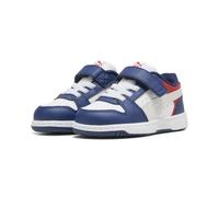 Puma Rebound Slam Lo AC+ Inf - Sneaker Unisex per Bambini, Colore: Blu con Piume Grigie e Bianche, Taglia 40