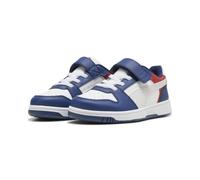 Puma Rebound Slam Lo AC+ PS Sneaker, Pietre Blu, Grigio Piuma, Bianco, 33 EU