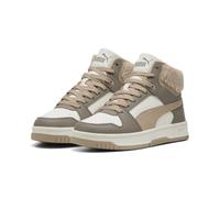 Puma Rebound Slam Mid Cozy JR Sneaker, Grigio Topo, Betulla, Bianco Caldo, Taglia 38