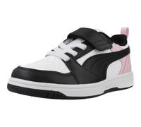 Puma Rebound V6 Lo AC+ PS Sneaker, Bianco Nero-Rosa Perla, 2 UK Bambino, Puma Bianco Puma Nero Perla Rosa, 34.5 EU