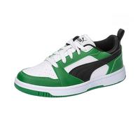 PUMA Rebound V6 Lo Jr, Sneaker Unisex - Bambini e ragazzi, Puma White Puma Black Archive Green, 37.5 EU