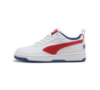 PUMA Rebound V6 Lo Youth Sneakers, Scarpe, Bianco/Fierce Rosso/Clyde Royal, 38 38