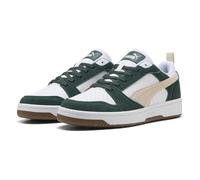PUMA Rebound V6 Low SD, Scarpe da Ginnastica Unisex-Adulto, Green Terrain Alpine Snow White, 43 EU