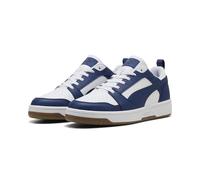 Puma Rebound V6 Low, Sneaker Unisex - Adulto, White Blue Jewel Gum, 43 EU