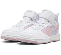 PUMA Rebound V6 Mid Blurry Dreams AC+ PS, Scarpe da Ginnastica Bambina, White-Rose Mauve-Cool Weather, 28 EU