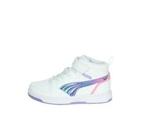 PUMA Rebound V6 Mid Bouncy Sky AC+ PS, Sneaker, White-Lavender Alert-Mauved out, 28 EU