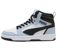 Puma Rebound V6 Mid Jr Basket, White Snow Mountain Blue Black, 38 EU, Puma Puma White Snow Mountain Blue Black, 6 UK