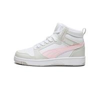 PUMA Rebound V6 Mid Jr, Scarpe da ginnastica Unisex - Bambini e ragazzi, Puma White Frosty Pink Sedate Gray, 38 EU