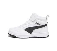 PUMA Rebound V6 Mid Sneakers Kids, Scarpe, Bianco/Nero, 29 29