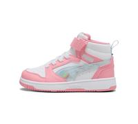 PUMA Ragazza Rebound V6 Mid Space Belle Ac+ Ps Sneaker, Sea Glass Pinkscape White Blue Pink, 30 EU