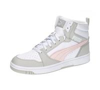 PUMA Rebound V6, Scarpe da ginnastica Unisex - Adulto, White Frosty Pink Sedate Gray, 38.5 EU