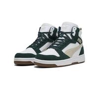 PUMA Rebound V6 SD, Scarpe da Ginnastica Unisex-Adulto, Bianco Deserto Polvere Verde Terreno, 43 EU