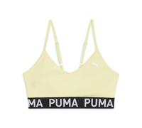 Puma Reggiseno da donna Move Strong Bra Black, Gold Moon Yellow, M