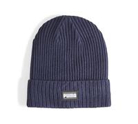 PUMA - Berretto classico blu navy a coste con risvolto One Size