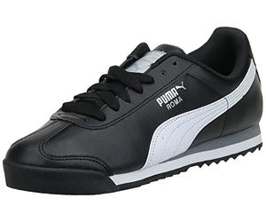 Puma Roma Basic +, Scarpe Unisex Adulto, Nero/Bianco/Argentato, 44.5 EU