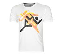 Puma Run Faster Icons Graphic Camicia Da Corsa Uomini-Bianco,Multicolore