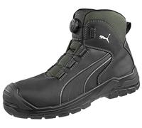 PUMA Safety Cascades DISC MID S3 CI HI HRO SRC - Scarpe antinfortunistiche con chiusura rapida, da uomo, in fibra di vetro, antiscivolo, Nero Grigio Disc, 45 EU