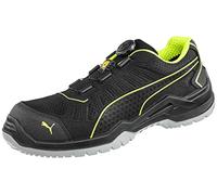 PUMA SAFETY FUSE TC GREEN LOW - Scarpe antinfortunistiche da lavoro S1P ESD SRC, con cappuccio in fibra di vetro, antiscivolo, vegano, leggere, da uomo, Nero Verde Disco, 45 EU