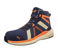 PUMA Safety Rival Blue Orange MID S1PS ESD FO HRO SR Scarpe antinfortunistiche leggere da uomo, antiscivolo, senza metallo, in fibra di vetro, Arancia blu, 39 EU