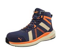 PUMA Safety Rival Blue Orange MID S1PS ESD FO HRO SR Scarpe antinfortunistiche leggere da uomo, antiscivolo, senza metallo, in fibra di vetro