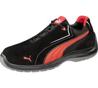 PUMA Safety Touring Scarpe da lavoro basse da uomo con punta in composito antiscivolo EH, nero rosso, 46 EU