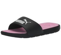 PUMA Sandali da donna Cool Cat 2.0 Slide, Puma Nero-puma Bianco-Rosa pallido, 9