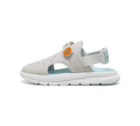PUMA Sandali Evolve Poised2Race per bambini, Scarpe, Feather Grigio/Safe Lake/Arancione Glo, 32 32