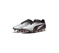 PUMA King PRO Fg/AG, Scarpe da Calcio Unisex - Adulto, Puma Silver Puma Black Sun Struck Puma White, 44.5 EU