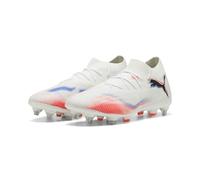 PUMA Scarpe da calcio FUTURE 8 MATCH MxSG unisex, Scarpe, Bianco/Nero/Glowing Rosso, 44.5 44.5