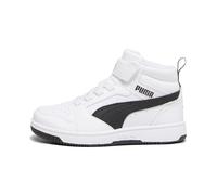 PUMA Puma Rebound V6 Mid Ac+ Ps, Scarpe da ginnastica Unisex - Bambini e ragazzi, Puma White Puma Black, 28 EU