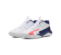 PUMA Scarpe da Basket dal Taglio Medio Dagger 2 Unisex 40.5, White Pink Alert Elektro Blue