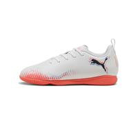 PUMA Scarpe da calcetto FUTURE 8 PLAY per ragazzi, Scarpe, Bianco/Nero/Glowing Rosso, 35 35