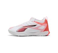 PUMA Scarpe da calcio a taglio medio FUTURE 5 MATCH TT per ragazzi, Scarpe, Bianco/Nero/Glowing Rosso, 37 37