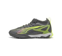 PUMA Scarpe da calcio a taglio medio FUTURE 5 MATCH TT per ragazzi, Scarpe, Matte Aged Silver/Giallo Alert/Aged Silver, 33 33
