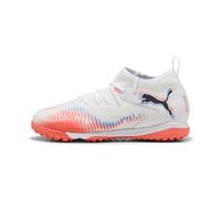 PUMA Scarpe da calcio a taglio medio FUTURE 8 MATCH TT per ragazzi, Scarpe, Bianco, 34 34