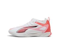 PUMA Scarpe da calcio a taglio medio ULTRA 5 Match IT per ragazzi, Scarpe, Bianco/Nero/Glowing Rosso, 35 35
