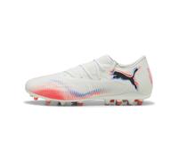 PUMA Scarpe da calcio dal profilo basso FUTURE 8 MATCH MG unisex, Scarpe, Bianco/Nero/Glowing Rosso, 42.5 42.5