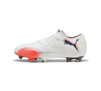 PUMA Scarpe da calcio dal profilo basso FUTURE 8 ULTIMATE FG unisex, Scarpe, Bianco/Nero/Glowing Rosso, 44 44