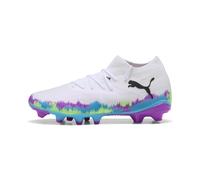 PUMA Scarpe da calcio FUTURE 8 MATCH BRILLIANCE FG/AG da donna, Scarpe, Bianco/Fizzy Apple/Bright Aqua, 39 39