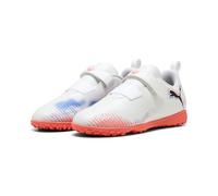PUMA Scarpe da Calcio Future 8 Play TT per Ragazzi 34.5, White Black Glowing Red
