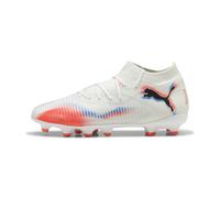 PUMA Scarpe da calcio FUTURE 8 PRO FG/AG per ragazzi, Scarpe, Bianco/Nero/Glowing Rosso, 32.5 32.5